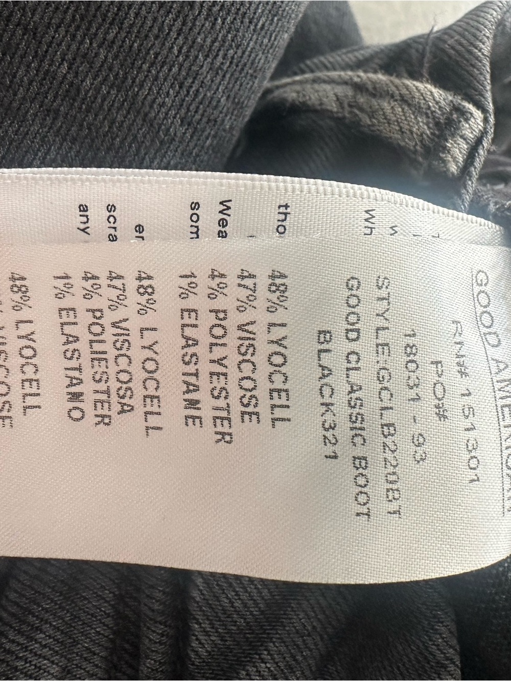 Good American Raw-Hem Wide Leg Jeans, size 10 (30) - Picture 10 of 10